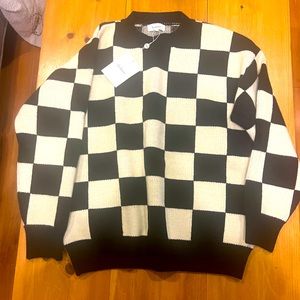 NWT Bohme checkerboard sweater